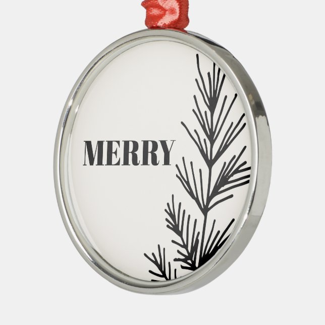 Big Merry & Leaves Ornament (Left)