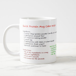 Big Microwave Mug (Protein Powder Mug Cake Recipe)
