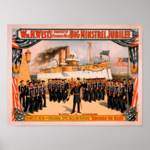 Big Minstrel Jubilee Remember the Maine Poster