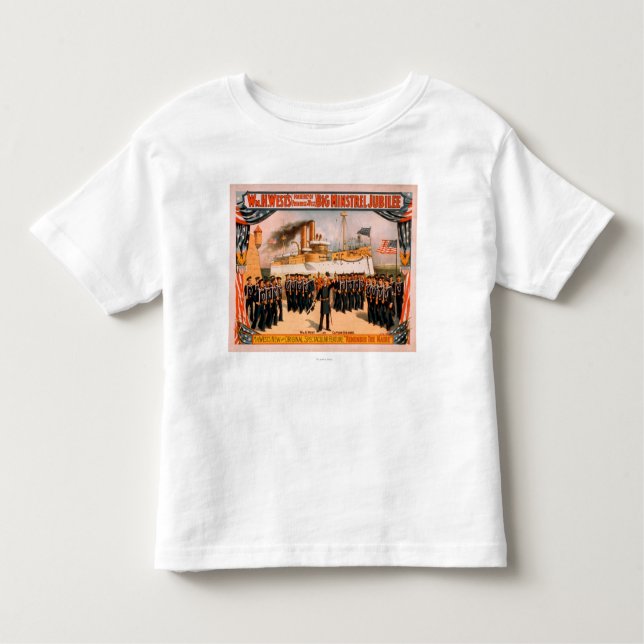 Big Minstrel Jubilee Remember the Maine Poster Toddler T-Shirt (Front)