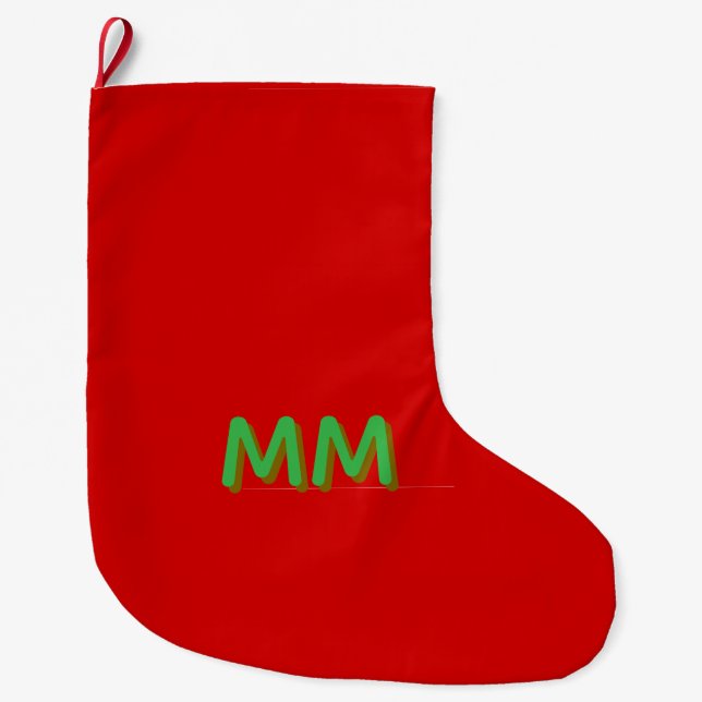 Big MM Monogram Christmas Stocking (Front)