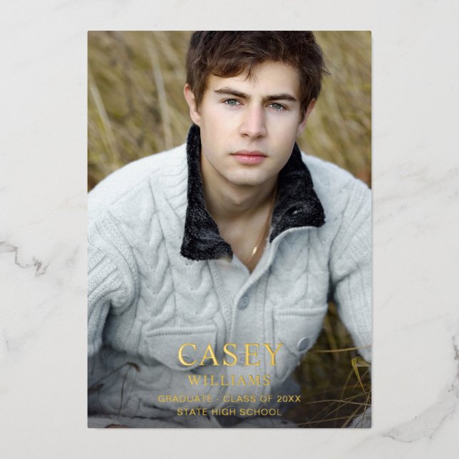 Big Mod Name Photo Graduation Party Vertical Dark (Front)