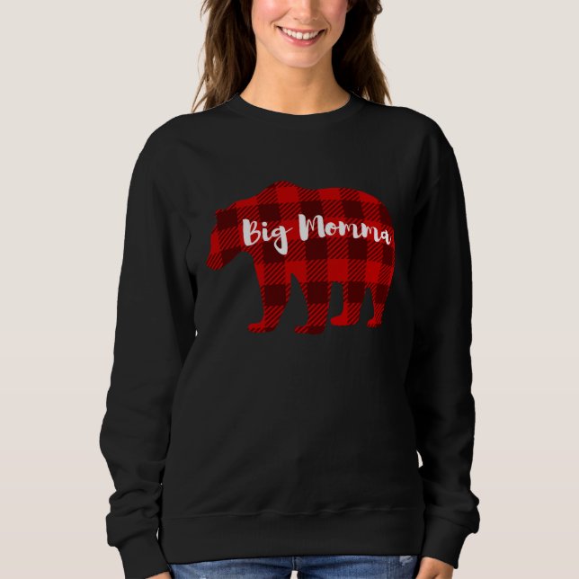 Big Momma Bear Outfit Women  Grandparent Family Ma Sweatshirt (Front)