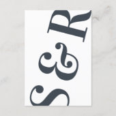 Big Monogram Modern Bold Simple Wedding Enclosure Card (Back)