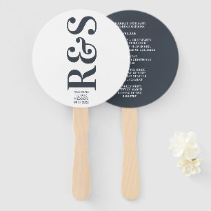 Big Monogram Modern Simple Hand Fan