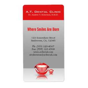 Big Mouth Professional Dental Return Address Label