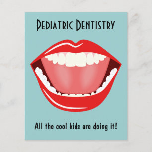 Big Mouth Small Dentist Dentistry Dental Blue Flyer