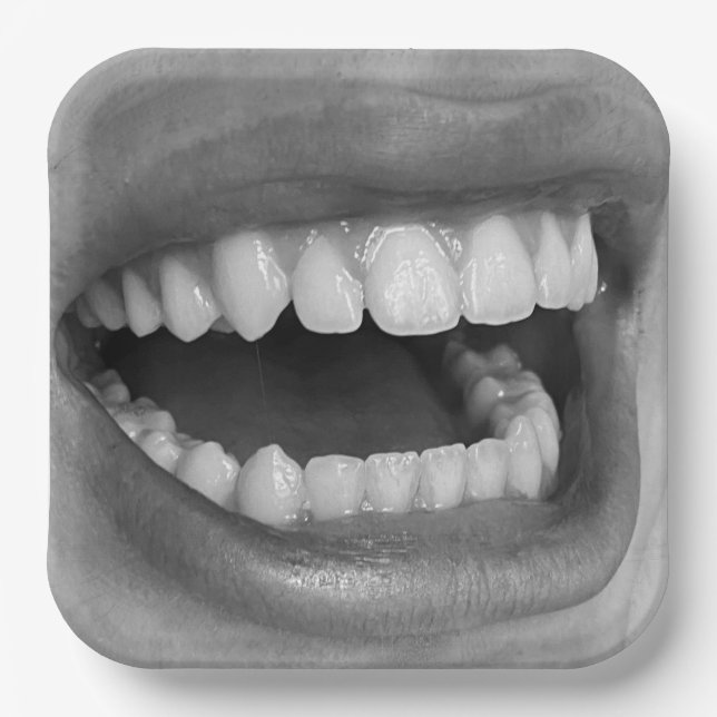Big Mouth Square Paper Plates (Front)