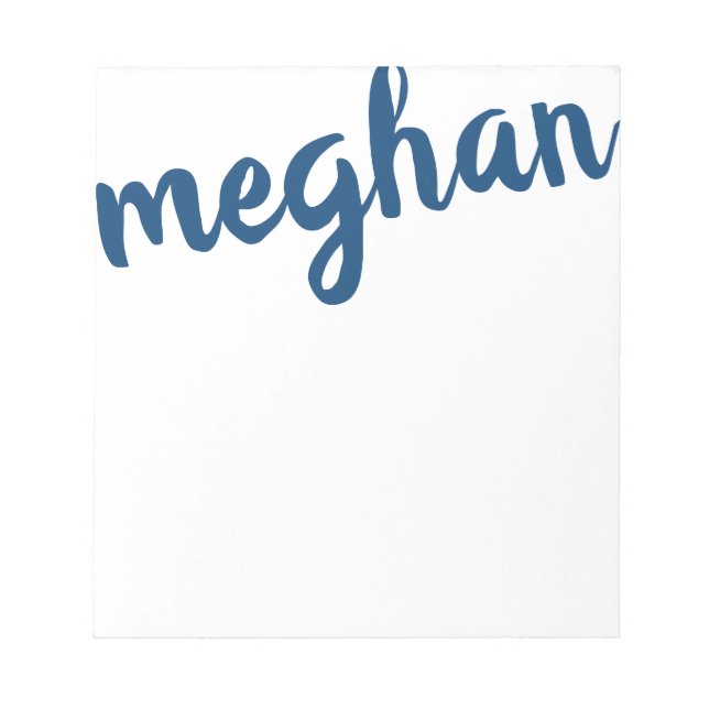Big Name Navy Blue Personalised Notepad (Front)