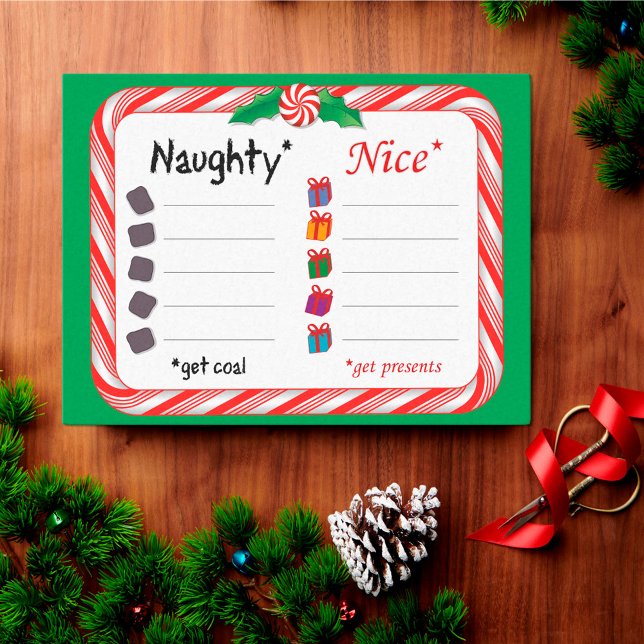 Big Naughty or Nice  Tissue Paper (Wrap your gifts with a sprinkle of holiday fun using our Peppermint Candy Frame tissue paper! )