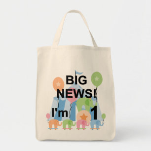 Big News Circus 1st Birthday T-shirts and Gifts Tote Bag