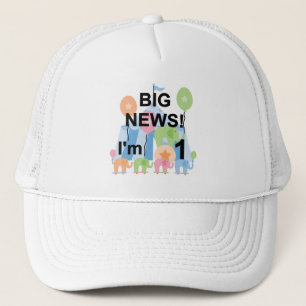 Big News Circus 1st Birthday T-shirts and Gifts Trucker Hat