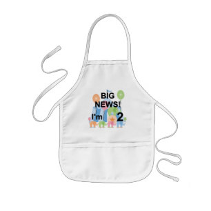 Big News Circus 2nd Birthday T-shirts and Gifts Kids Apron
