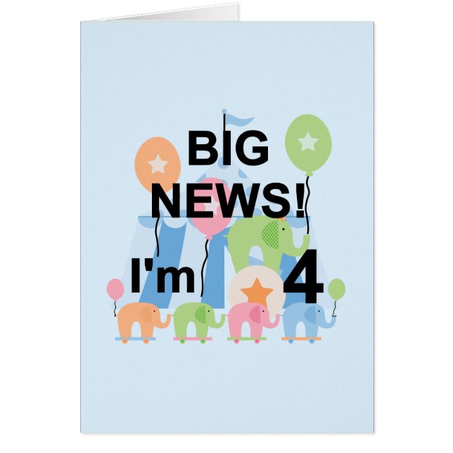 Big News Circus 4th Birthday T shirts and Gifts (Front)