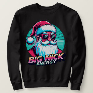 Big Nick Energy Christmas Ugly Xmas Vintage Santa Sweatshirt
