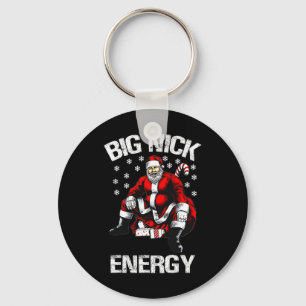 Big Nick Energy Funny Santa Christmas 1 Key Ring