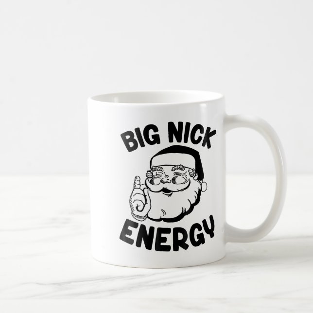 Big Nick Energy Funny Santa Christmas  Coffee Mug (Right)