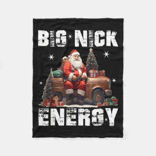 Big Nick Energy Funny Santa Christmas Shirts And  Fleece Blanket