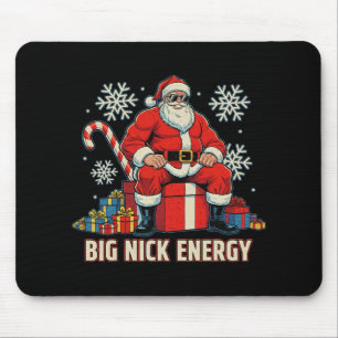 Big Nick Energy Funny Santa Christmas Vintage Mouse Pad