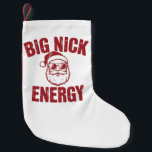 Big Nick Energy Funny Santa Rude Christmas Joke  Small Christmas Stocking<br><div class="desc">Big Nick Energy Funny Santa Rude Christmas Joke</div>