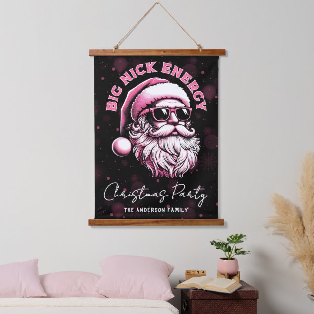 Big Nick Energy Santa Funny Christmas Xmas Holiday Hanging Tapestry (Bedroom)