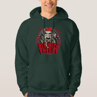 Big nick energy vintage santa claus wink hoodie