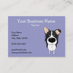 Big Nose Border Collie Business Card