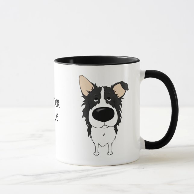 Big Nose Border Collie Mug (Right)