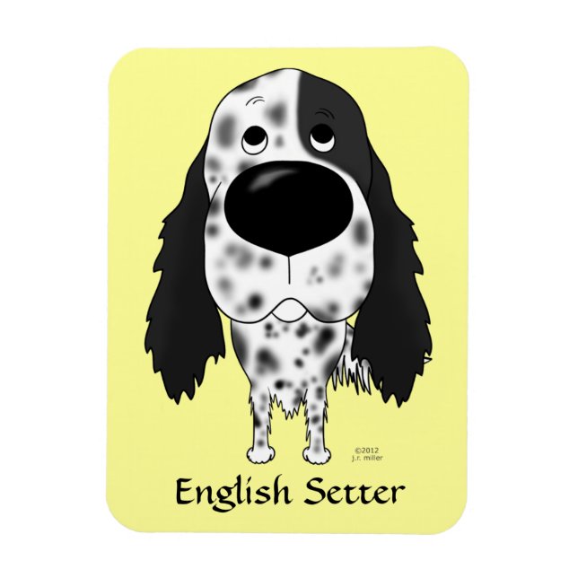 Big Nose English Setter Magnet (Vertical)