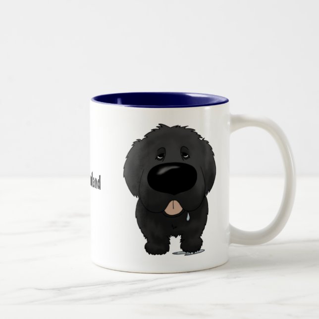 Big Nose Newfoundland Two-Tone Coffee Mug (Right)