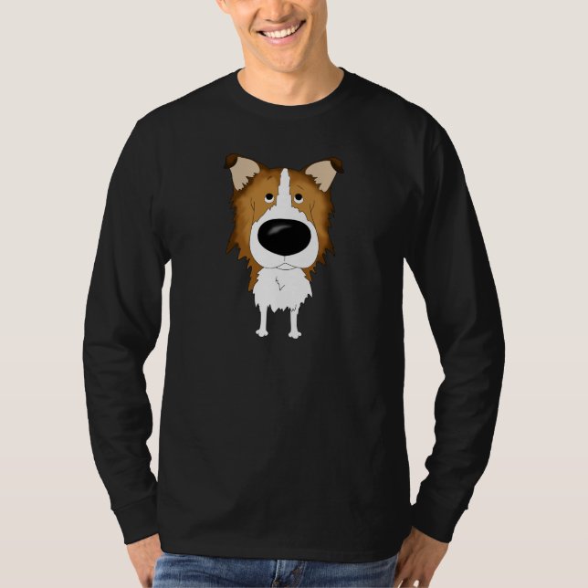 Big Nose Rough Collie T-Shirt (Front)