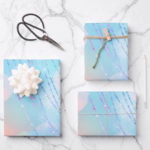 Big Number Bokeh Birthday Wrapping Paper Sheets