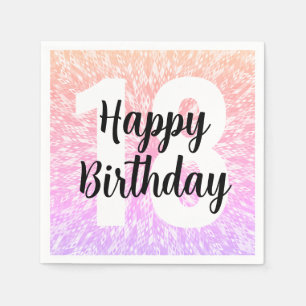 Big Number Mandala Birthday Party Napkins
