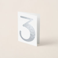 Big Number Wedding Modern Silver