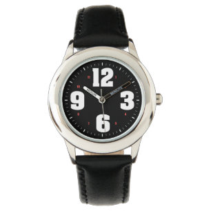 Big Numbers White Watch