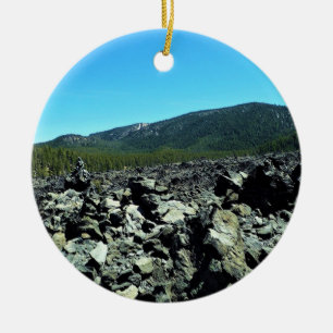Big Obsidian Flow, OR Ceramic Ornament