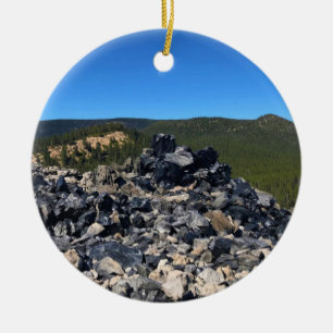 Big Obsidian Flow, OR Ceramic Ornament