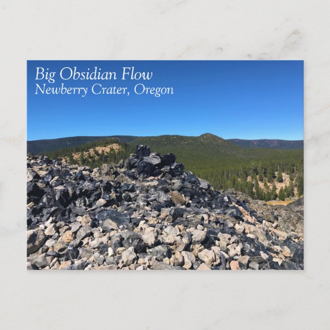 Big Obsidian Flow, OR Postcard (Front)