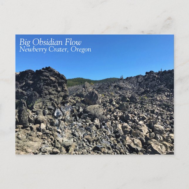 Big Obsidian Flow, Oregon Postcard (Front)