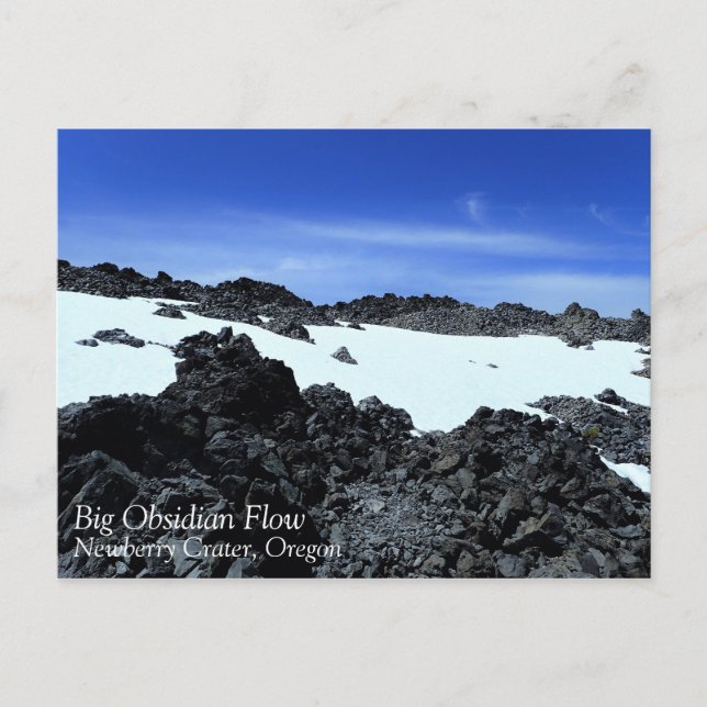 Big Obsidian Flow, Oregon Postcard (Front)