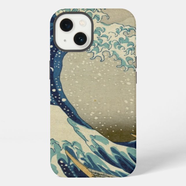 Big Ocean Wave Beige Phone Case (Back)