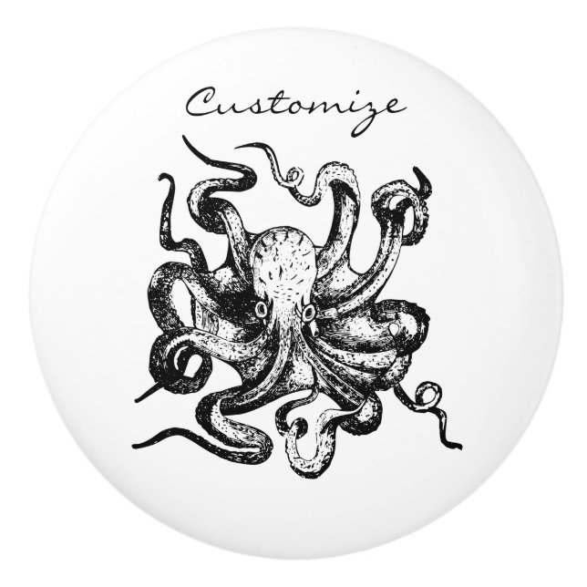 Big octopus Thunder_Cove Ceramic Knob (Front)