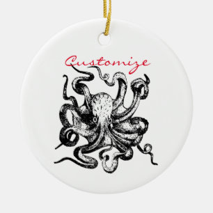 Big octopus Thunder_Cove Ceramic Ornament