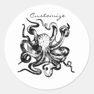 Big octopus Thunder_Cove Classic Round Sticker