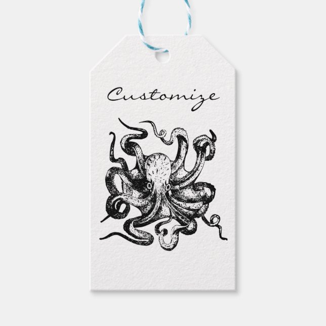 Big octopus Thunder_Cove Gift Tags (Front)