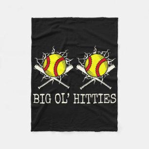 Big Ol' Hitties Softll Humour Softll Breast  Fleece Blanket