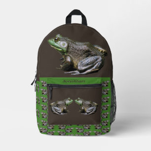 Big Old Bullfrog Animal Personalised Printed Backpack