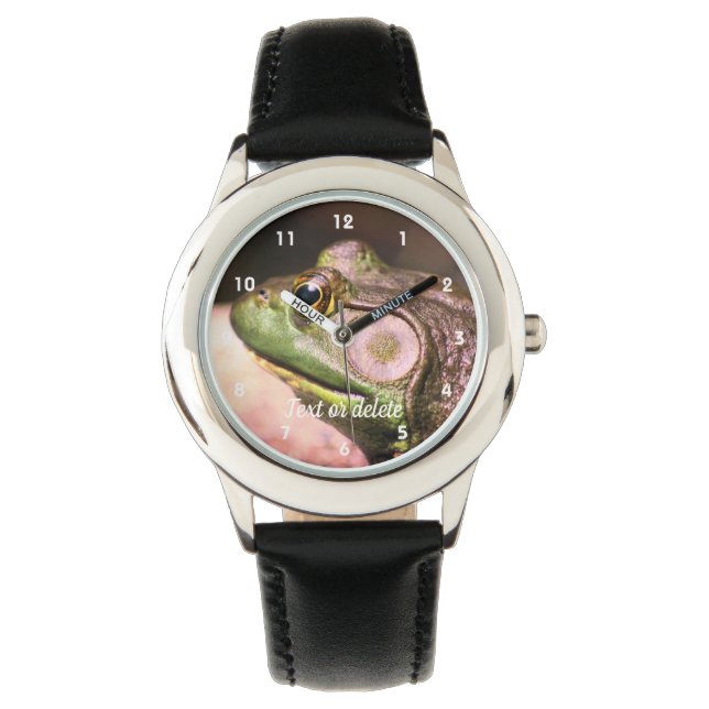 Big Old Bullfrog Face Nature Personalised  Watch (Front)