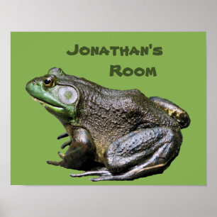 Big Old Bullfrog Kids Room Personalized Poster