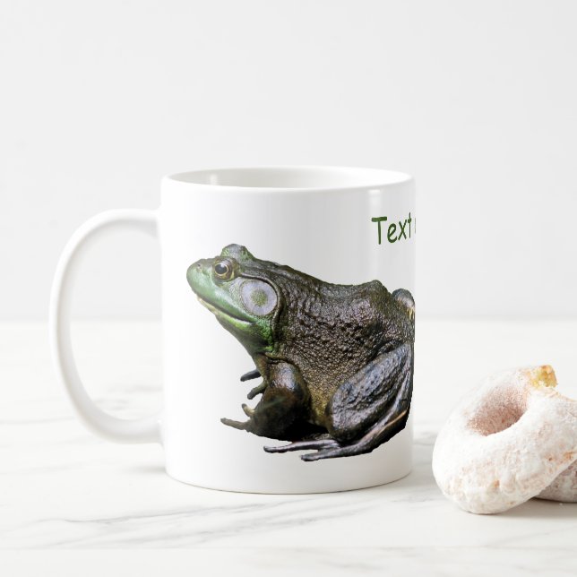 Big Old Bullfrog Nature Personalised Coffee Mug (With Donut)